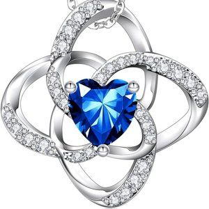 Ysabeau Love Knot Birthstone Necklace: A Timeless Symbol of Love and Affection